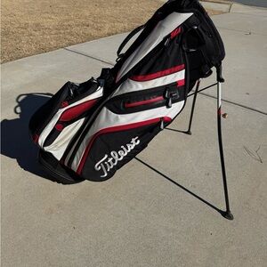 Titleist Black, Red, and White Stand Bag